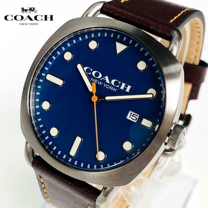 New Products Coach Unisex Leather Watches Brown