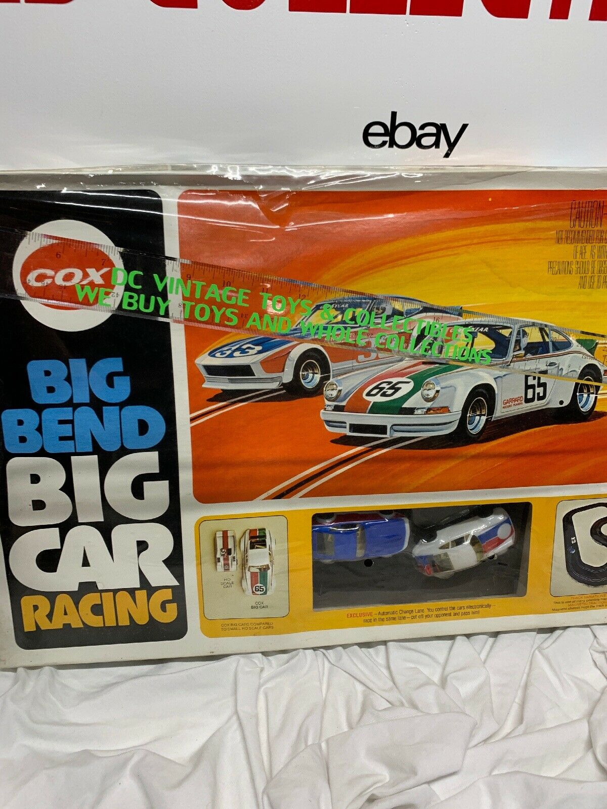 Rare Vintage Original 1977 Cox Big Bend Big Car Slot Car Racing Set Sealed Nos