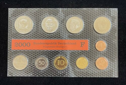 2000-f Germany 10 Coin Proof Set ~ Stuttgart (s902)