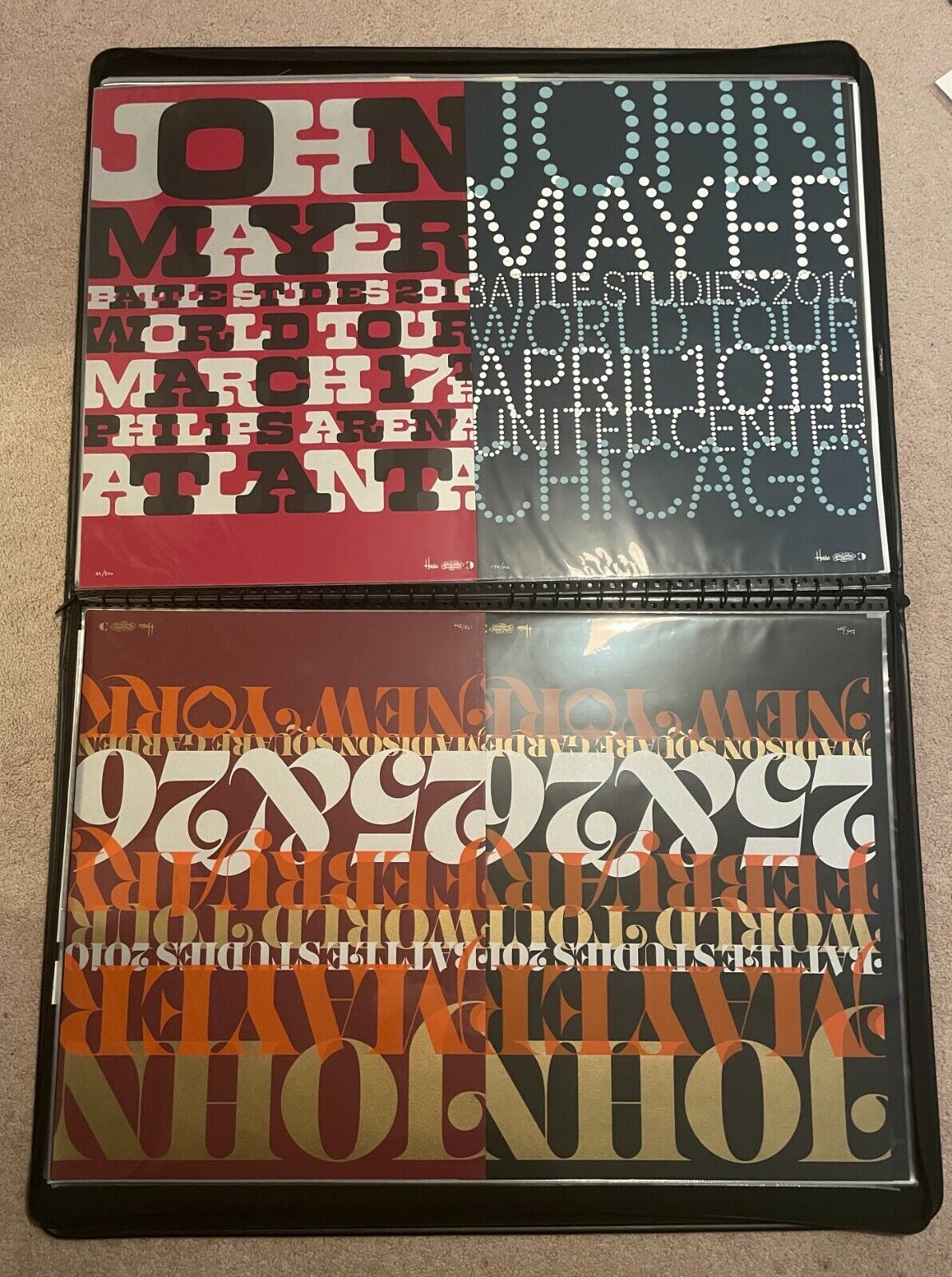 John Mayer Print Poster House Industries Battle Studies Complete Set Very Rare