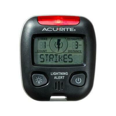 Acurite Lightning Detector Counts Strikes Portable Storm Detector W/ Alarm 02020