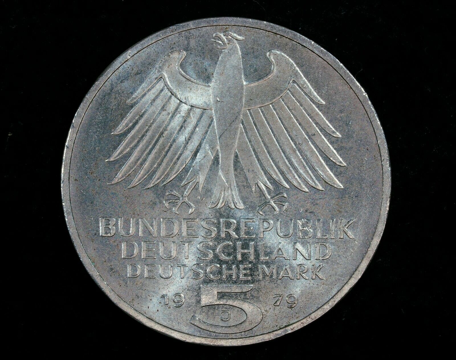1979j German 5 Mark Silver Coin Germany - Federal Republic Uncirculated