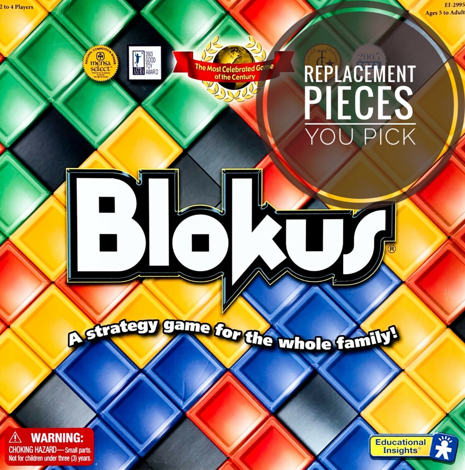 Blokus Game Individual Replacement Pieces Compatible W 2005 2008 & 2009 Versions