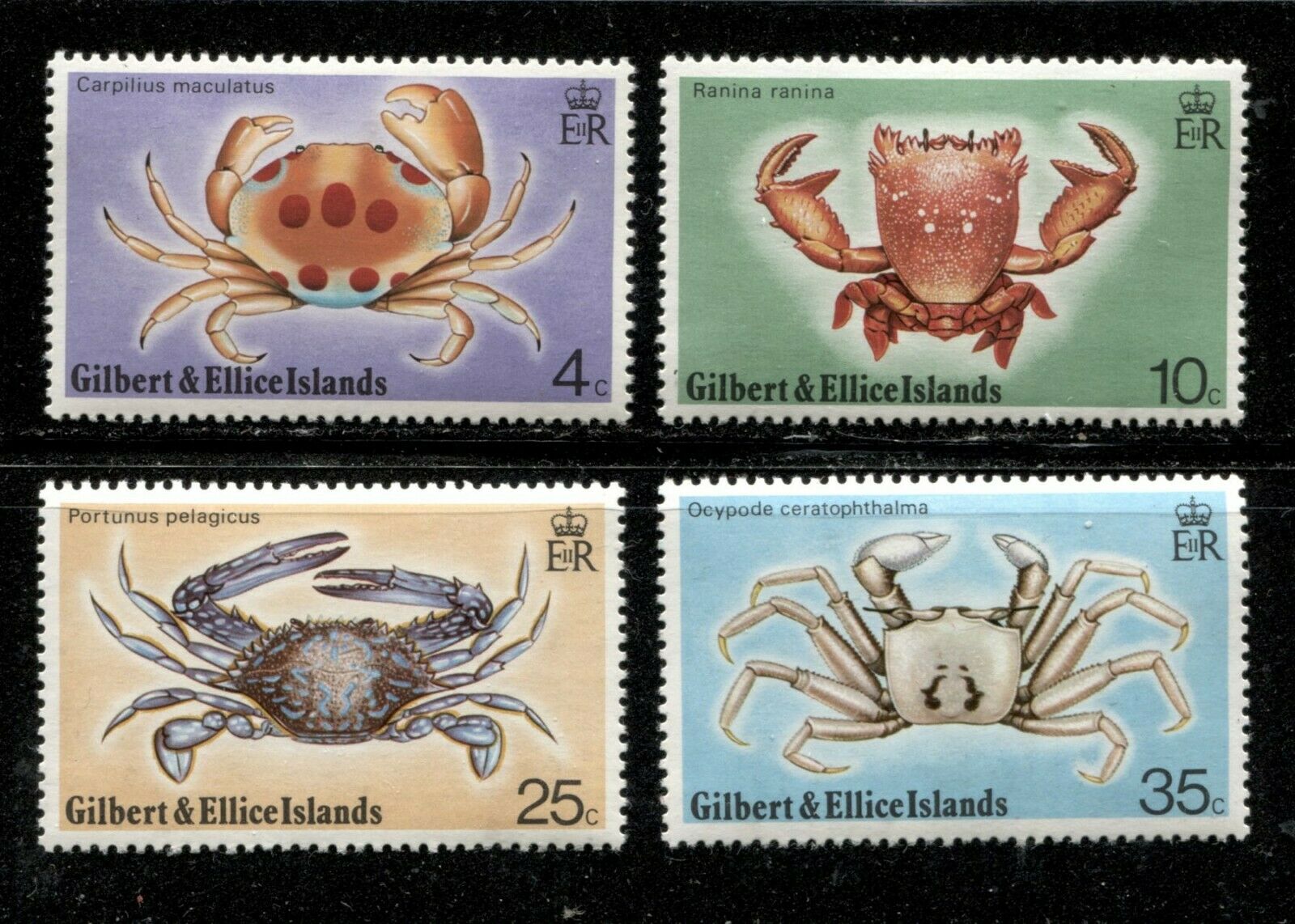 Gilbert & Ellice Islands 1975, Sea Life: Crabs, Scott 237-240, Mnh