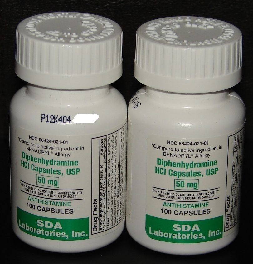 Sda Diphenhydramine 50mg Capsules Sleep Aid & Antihistamine 100ct -2 Pack