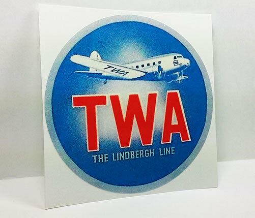 Twa Trans World Airlines Vintage Style Decal / Vinyl Sticker, Luggage Label