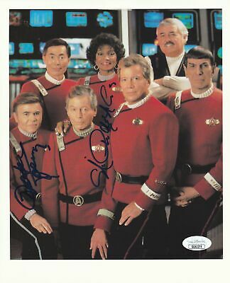 Nichelle Nichols & Walter Koenig Autograph 8x10 Photo Star Trek Signed Jsa Coa