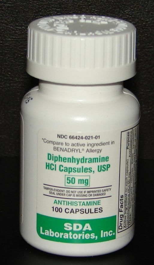 Sda Diphenhydramine 50mg Capsules Sleep Aid & Antihistamine 100ct -exp 07-2023