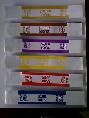 100 - Combination Currency Bands - You Choose What Ships - Money Straps Strap