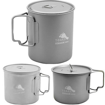Toaks Titanium Cook Pot With Foldable Handles And Lid - Outdoor Camping