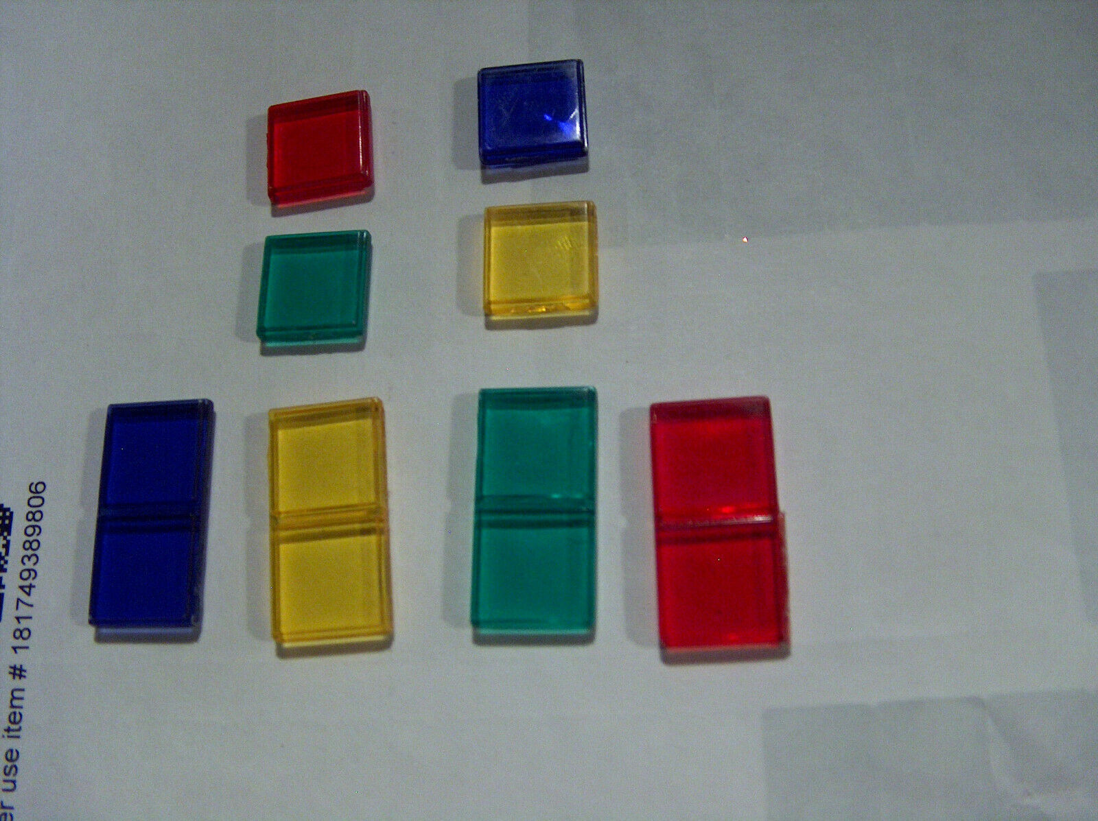 Blokus Replacement Pieces - Single Double Pieces For Silver Boards Smooth Pieces