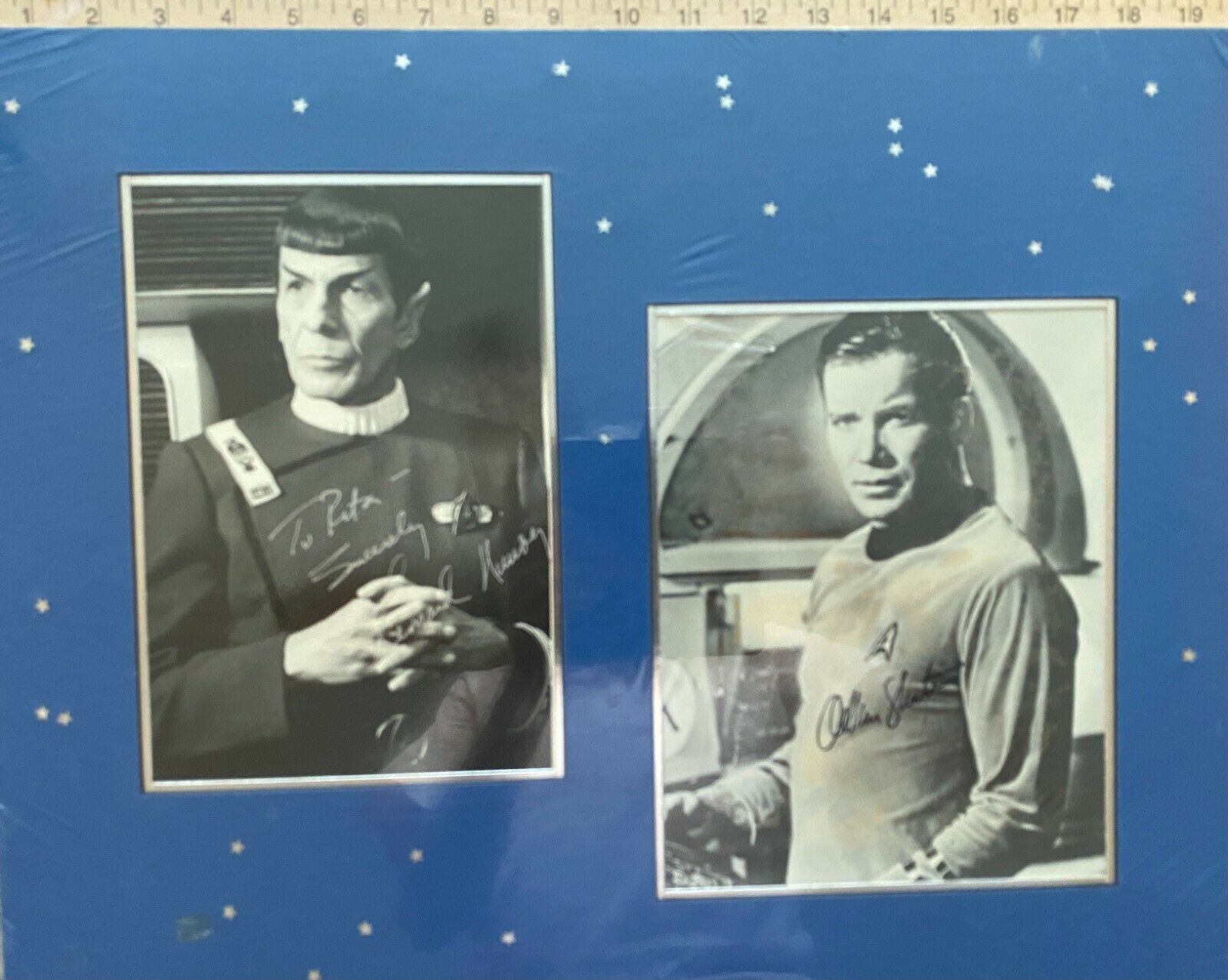 Star Trek Autographs - Leonard Nimoy And William Shatner - Original