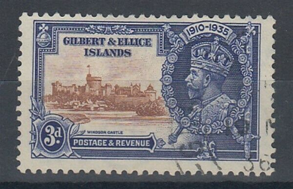Gilbert & Ellice Islands 1935 3d. Jubilee Vfu (id:213/d50769)