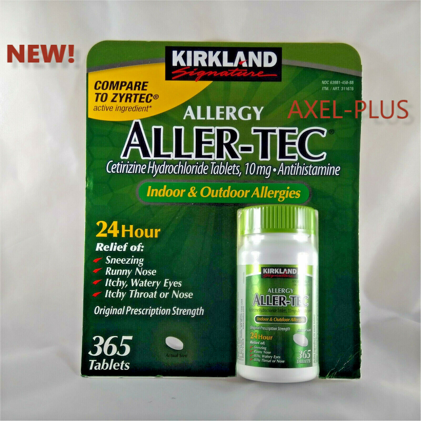 Kirkland 365 Tab.aller-tec Allergy Antihistamine 10mg