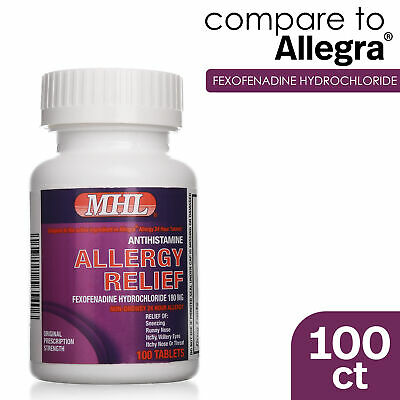 Allergy Relief | Fexofenadine Hcl 180 Mg | Non-drowsy Antihistamine | 100 Count