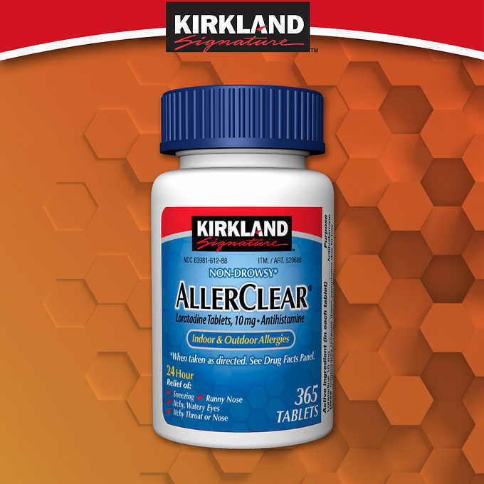 Kirkland Aller-clear Non-drowsy Allergy Loratadine 10mg 365 Tablets - Fresh!