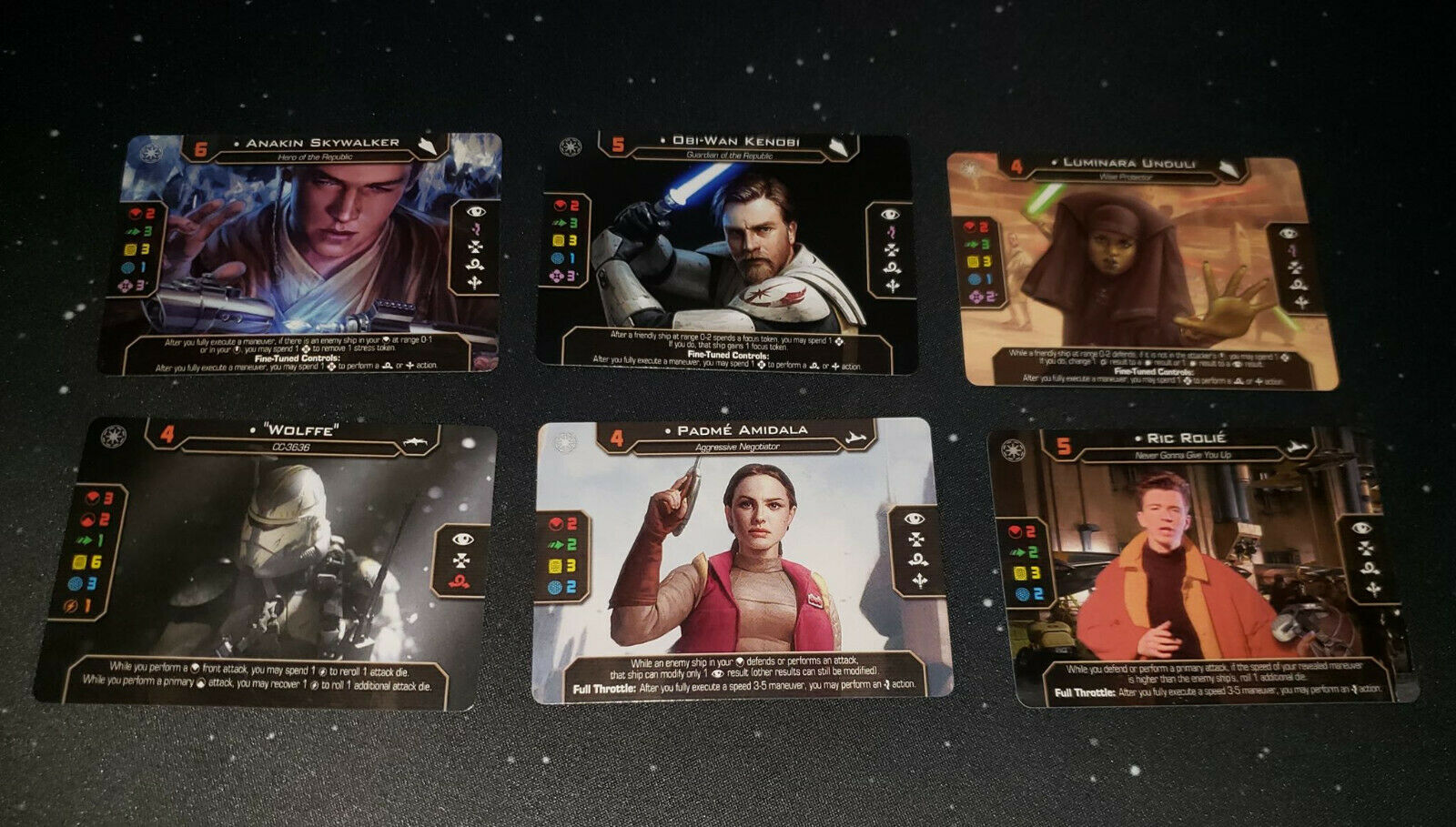 Republic Custom Alt-art Cards For X-wing Second Edition / Star Wars Xwing 2.0