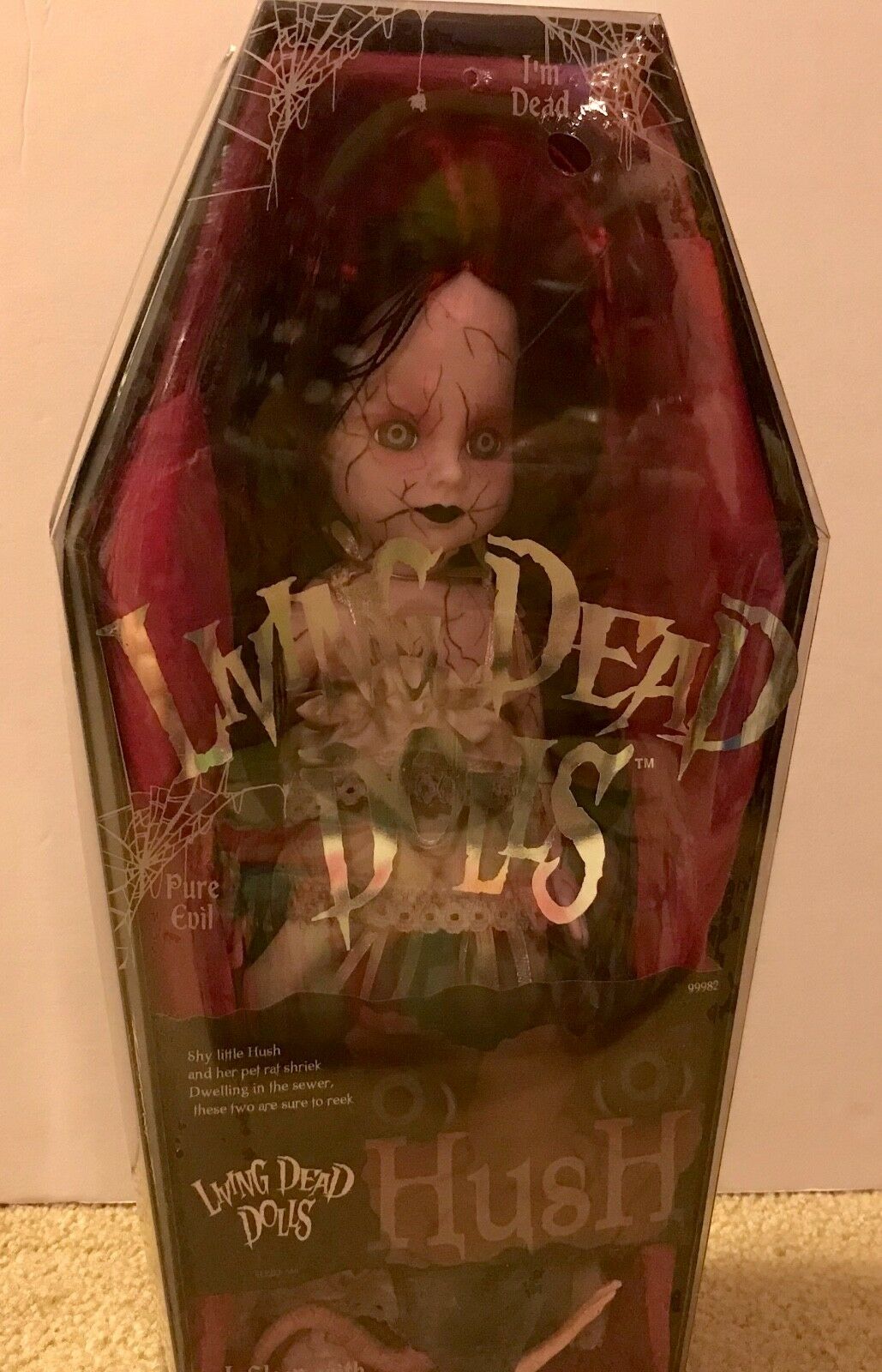 New 2003 Mezco  Living Dead Dolls Series 6 Hush Factory Sealed Coffin