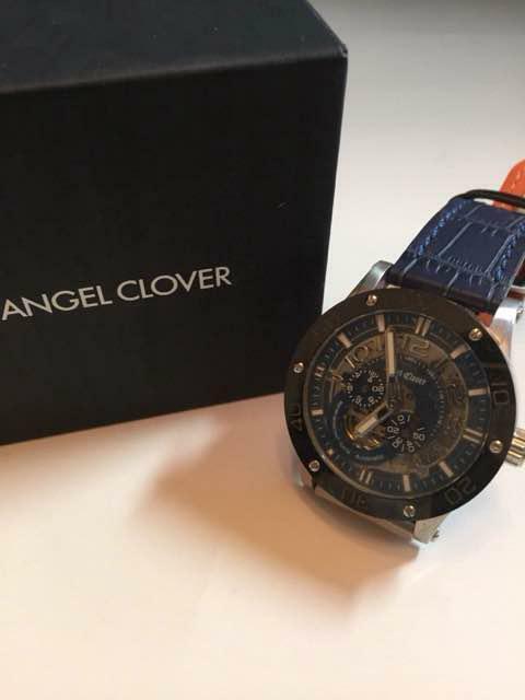 Angel Clover Eva43 Watch Automatic Winding Skeleton With Box