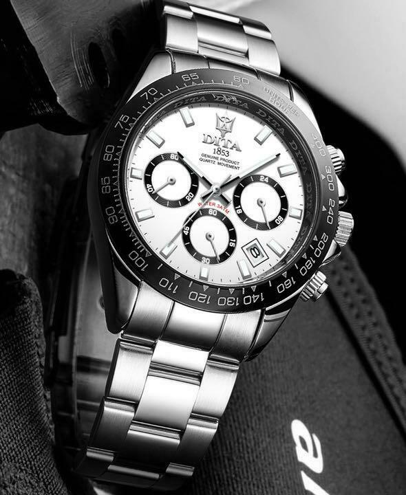 Not In Stock Japan Men's Watches Chronograph White Calendar Maturity