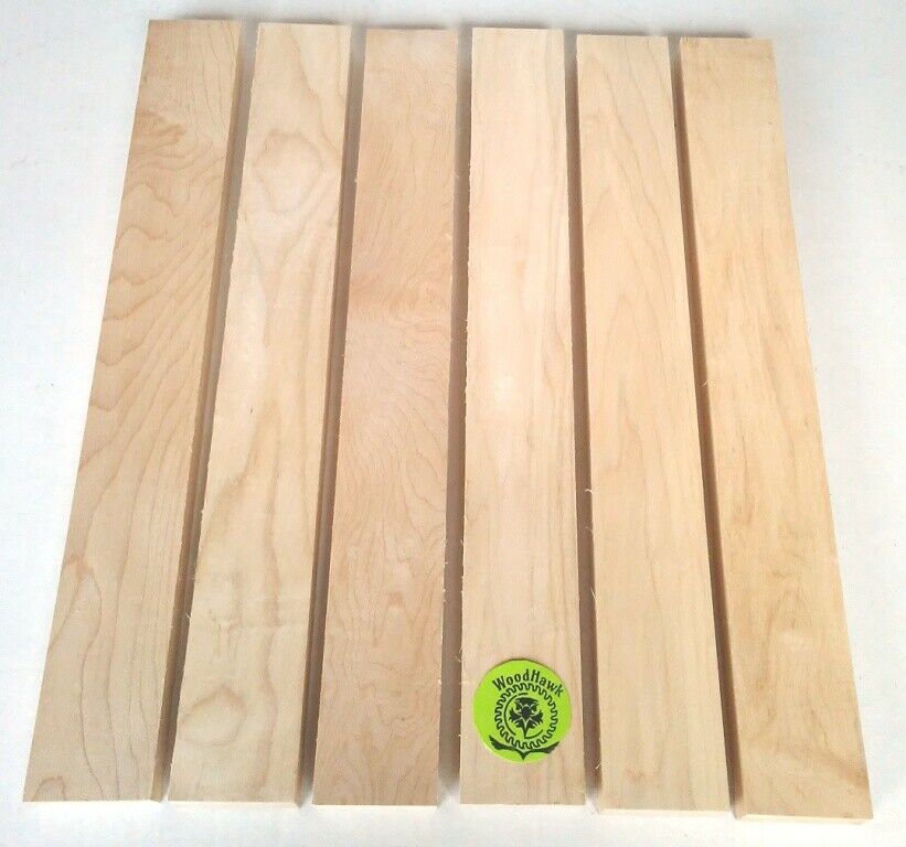 3/4” X 2” X 16” Hard Maple Wood Cutting Lumber Boards Kiln Dry