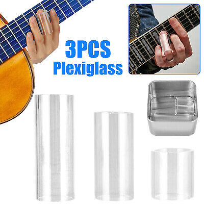 Clear Plexiglass Tube Slide Bottleneck Protective Finger Accessories For Guitar
