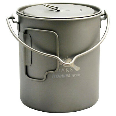 Toaks Titanium 750ml Pot With Bail Handle Pot-750-bh - Outdoor Camping Cup Bowl