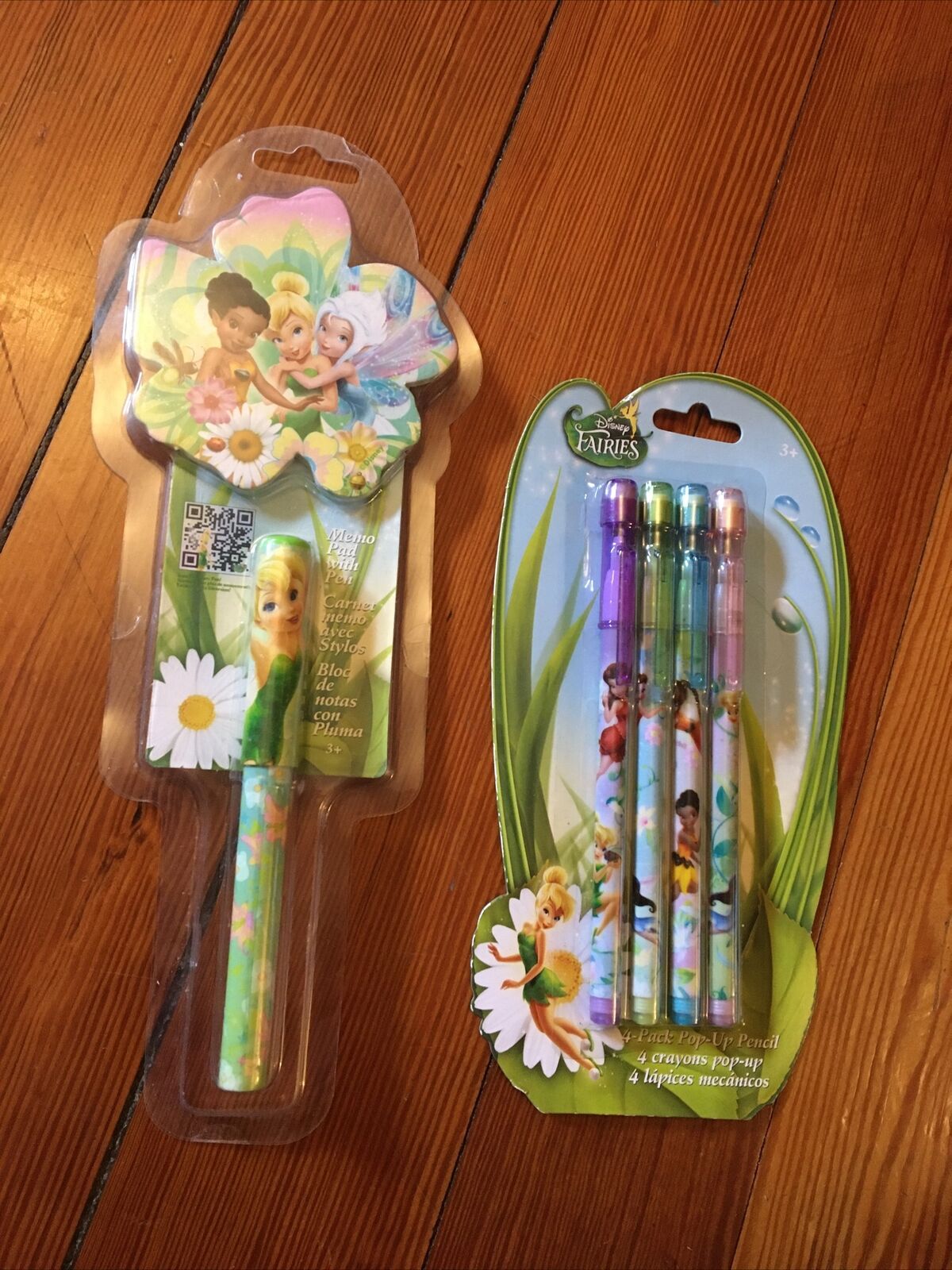 Disney Fairies- 4-pack Pop-up Pencils+ Pen Tinker Bell New