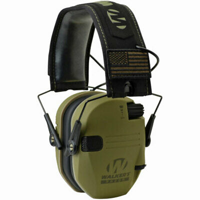 Walkers Razor Slim Shooter Electronic Ear Protection Muffs, Green Patriot