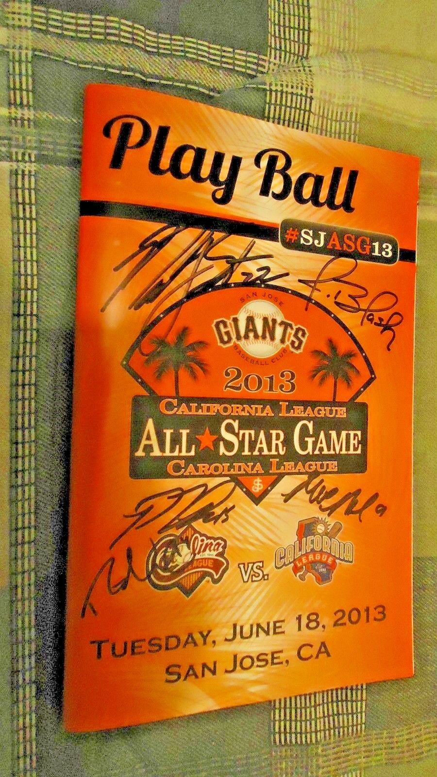 2013 Autographed California Carolina League All-star Program Max Muncy