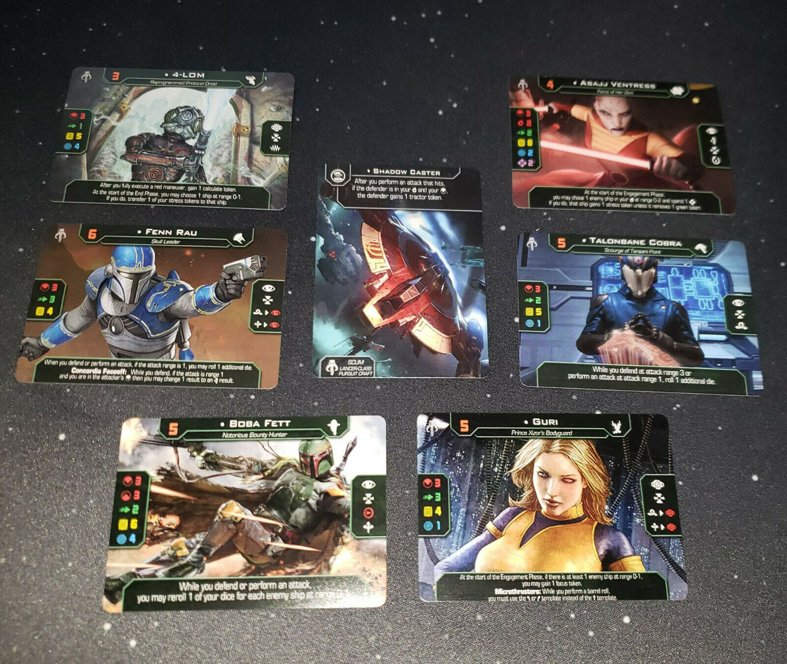 Scum Custom Alt-art Cards For X-wing Second Edition / Star Wars Xwing 2.0