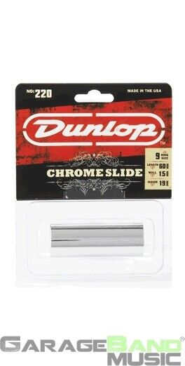 Dunlop 220 Metallic Chromed Steel Slide - Medium