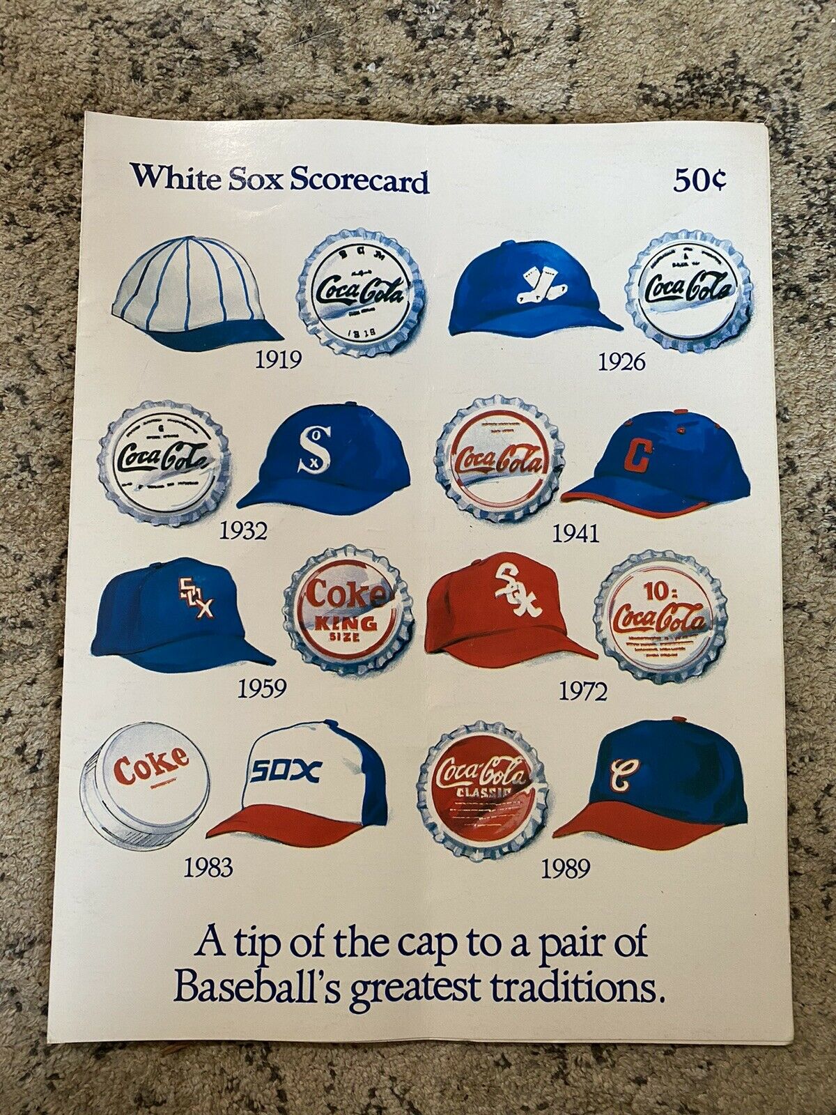 1989 White Sox Scorecard